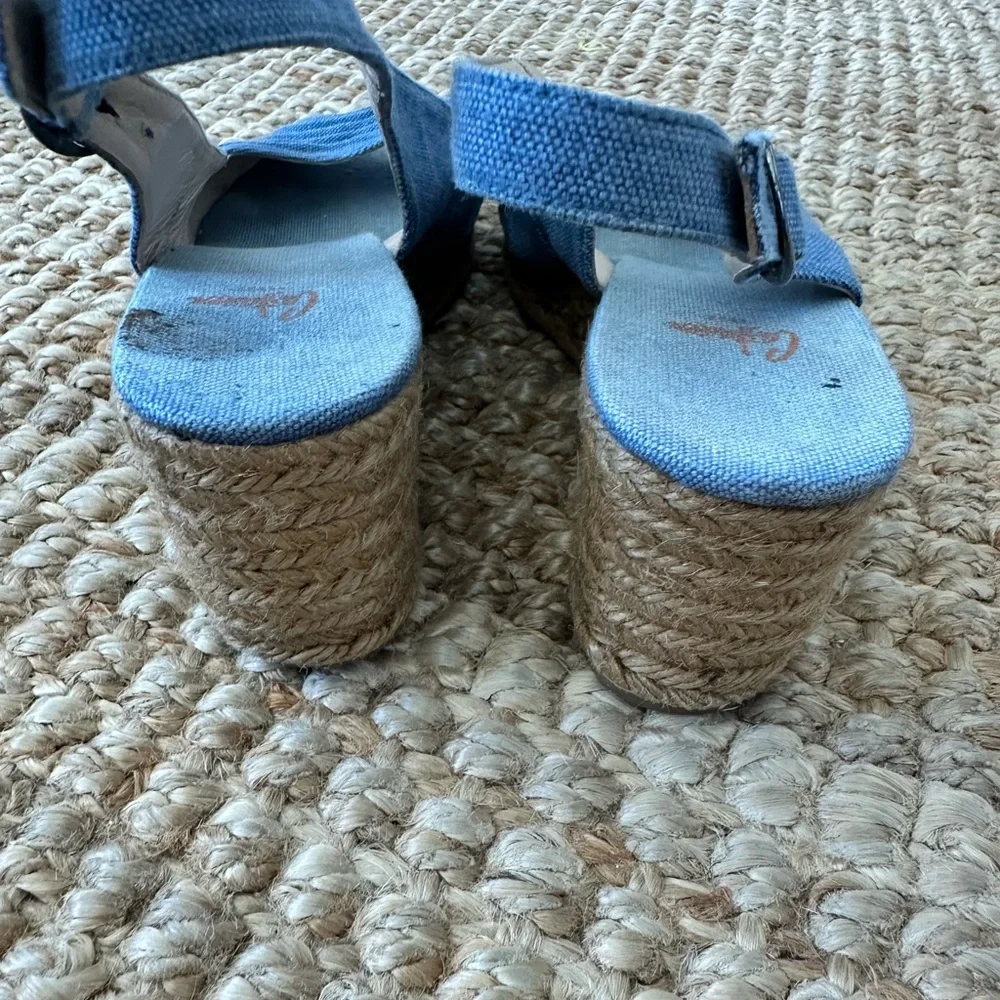 CASTANIERE DENIM WEDGE SANDAL SIZE 39